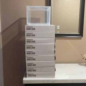 DROP-FRONT SHOE BOXES